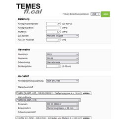 Onlinetool für Flanschberechnung